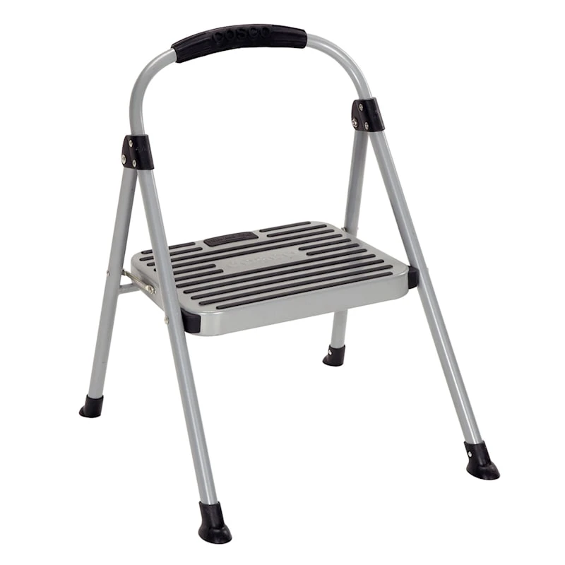 1-Step Cosco Grey Metal Step Ladder 4 1-Step Cosco Grey Metal Step Ladder - Image 2