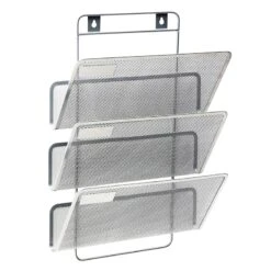 10-Compartment Hanging Silver Metal Drawer Organizer