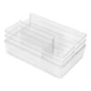 10-Piece Set Clear Plastic Desk Organizer Set -Cleaning Essentials Sales 10 piece set clear plastic desk organizer set