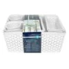 10-Piece Y-Weave Storage Basket Set, Bright White -Cleaning Essentials Sales 10 piece y weave storage basket set bright white