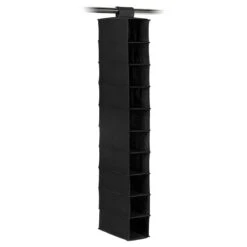 10-Shelf Shoe Organizer, Black