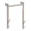 2-Hook Adjustable Over The Door Hanger, Satin Nickel