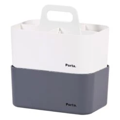 2-Pack Porta Compact Organizer, White & Grey