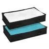 2-Pack Under The Bed Chest Organizer, Black -Cleaning Essentials Sales 2 pack under the bed chest organizer black