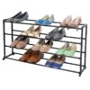 20-Pair Standing Shoe Rack, Bronze 1 20-Pair Standing Shoe Rack, Bronze -Cleaning Essentials Sales 20 pair standing shoe rack bronze
