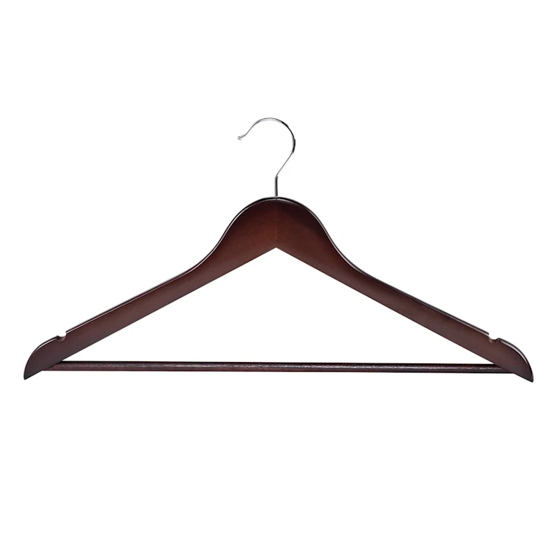 20-Piece Wood Suit Hanger, Espresso 3 20-Piece Wood Suit Hanger, Espresso
