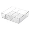 3-Section Clear Drawer Storage Bin -Cleaning Essentials Sales 3 section clear drawer storage bin