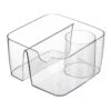 3-Section Clear Storage Bin With Holder 1 3-Section Clear Storage Bin With Holder -Cleaning Essentials Sales 3 section clear storage bin with holder