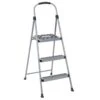 3-Step Cosco Grey Metal Step Ladder -Cleaning Essentials Sales 3 step cosco grey metal step ladder