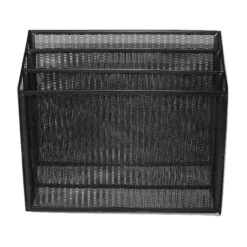 3-Tier Black Metal Mesh Desktop File Organizer -Cleaning Essentials Sales 3 tier black metal mesh desktop file organizer 1