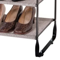 3-Tier Heavy Duty Shoe Rack, Grey -Cleaning Essentials Sales 3 tier heavy duty shoe rack grey 3