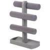 3-Tier Jewelry Bar, Grey 1 3-Tier Jewelry Bar, Grey -Cleaning Essentials Sales 3 tier jewelry bar grey