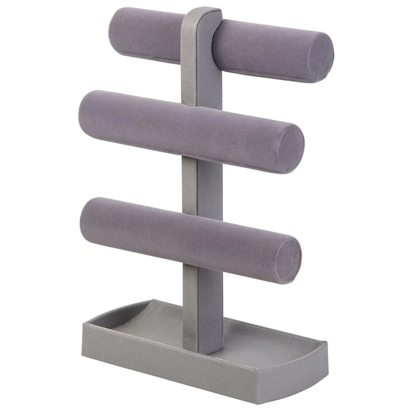 3-Tier Jewelry Bar, Grey 3 3-Tier Jewelry Bar, Grey