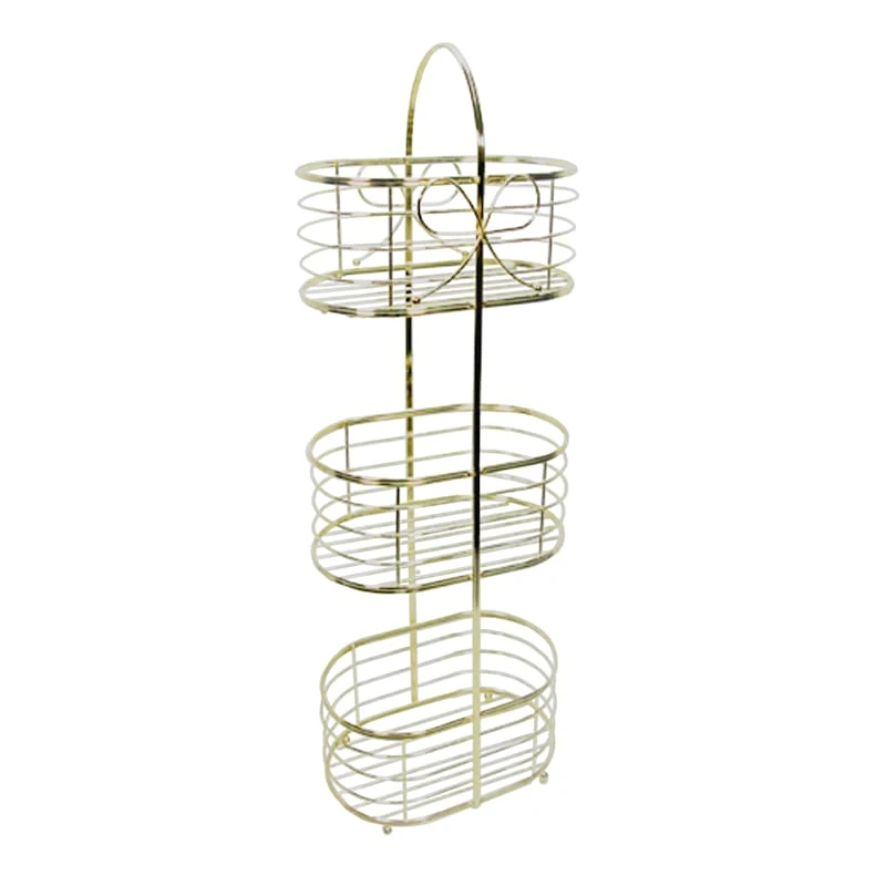 3-Tier Sophie French Gold Metal Storage Stand 3 3-Tier Sophie French Gold Metal Storage Stand