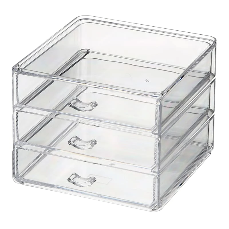 3-Tier Square Drawer Box With U-Shaped Handles 3 3-Tier Square Drawer Box With U-Shaped Handles
