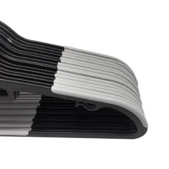 30-Piece Non-Slip Suit Hanger, Black 11 30-Piece Non-Slip Suit Hanger, Black -Cleaning Essentials Sales 30 piece non slip suit hanger black 2