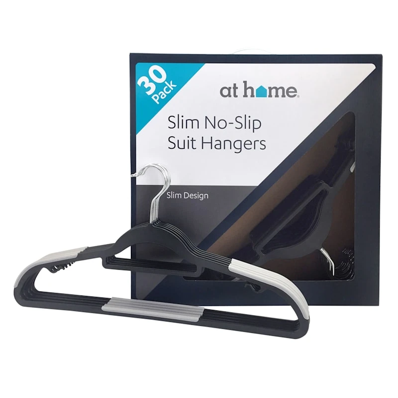 30-Piece Non-Slip Suit Hanger, Black 6 30-Piece Non-Slip Suit Hanger, Black - Image 4