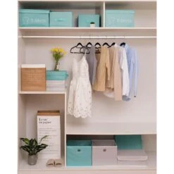 30-Piece Non-Slip Suit Hanger, Black 15 30-Piece Non-Slip Suit Hanger, Black -Cleaning Essentials Sales 30 piece non slip suit hanger black 6