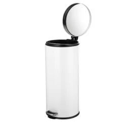 30l Round White Stainless Steel Trash Bin With Bonus 5l Bin 10 30l Round White Stainless Steel Trash Bin With Bonus 5l Bin -Cleaning Essentials Sales 30l round white stainless steel trash bin with bonus 5l bin 2