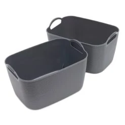 4-Piece Jute-Look Storage Basket, Small