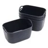 4-Piece Storage Basket Lines, Small -Cleaning Essentials Sales 4 piece storage basket lines small