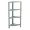 4-Shelves Grey Wood Corner Storage Stand 2 4-Shelves Grey Wood Corner Storage Stand -Cleaning Essentials Sales 4 shelves grey wood corner storage stand
