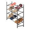 4-Tier Shoe Rack, Gunmetal 2 4-Tier Shoe Rack, Gunmetal -Cleaning Essentials Sales 4 tier shoe rack gunmetal