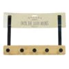 5-Hook Black Metal With Bamboo Wood Over The Door Hanger 2 5-Hook Black Metal With Bamboo Wood Over The Door Hanger -Cleaning Essentials Sales 5 hook black metal with bamboo wood over the door hanger