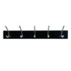 5-Hook Modern Wall Hanger, Espresso 2 5-Hook Modern Wall Hanger, Espresso -Cleaning Essentials Sales 5 hook modern wall hanger espresso