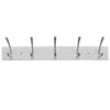 5-Hook Modern Wall Hanger, White -Cleaning Essentials Sales 5 hook modern wall hanger white