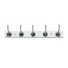 5-Hook Round Wall Hook, White 2 5-Hook Round Wall Hook, White -Cleaning Essentials Sales 5 hook round wall hook white