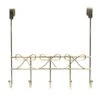 5-Hook Sophie Over The Door Hanger, French Gold