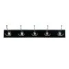5-Hook Triple Wall Hanger, Black 1 5-Hook Triple Wall Hanger, Black -Cleaning Essentials Sales 5 hook triple wall hanger black