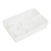 5-Pack Drawer Bin, White -Cleaning Essentials Sales 5 pack drawer bin white