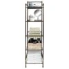5-Tier Brown Metal Towel Tower -Cleaning Essentials Sales 5 tier brown metal towel tower