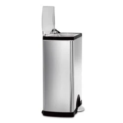50 Liter (13.2 Gal) Classic Rectangular Step Trash Can Brushed Stainless Steel -Cleaning Essentials Sales 50 liter 13.2 gal classic rectangular step trash can brushed stainless steel 2