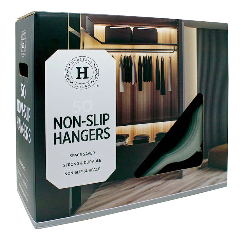 50-Pack Velvet Hanger Set, Grey 4 50-Pack Velvet Hanger Set, Grey - Image 2