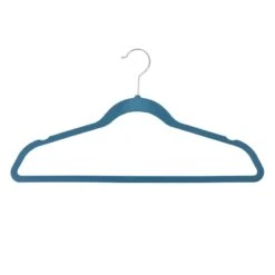 50-Pack Velvet Suit Hangers, Denim Blue -Cleaning Essentials Sales 50 pack velvet suit hangers denim blue 1