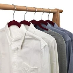 50-Pack Velvet Suit Hangers, Fuchsia 14 50-Pack Velvet Suit Hangers, Fuchsia -Cleaning Essentials Sales 50 pack velvet suit hangers fuchsia 5