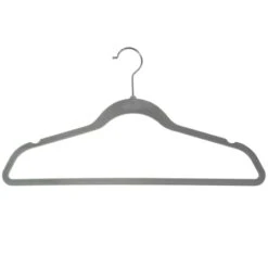 50-Pack Velvet Suit Hangers, Grey -Cleaning Essentials Sales 50 pack velvet suit hangers grey 2
