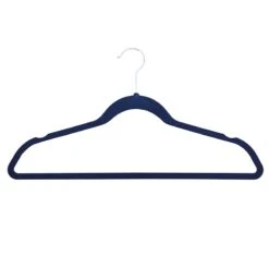 50-Pack Velvet Suit Hangers, Navy Blue -Cleaning Essentials Sales 50 pack velvet suit hangers navy blue 6