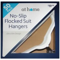50-Pack Velvet Suit Hangers, Pearl White -Cleaning Essentials Sales 50 pack velvet suit hangers pearl white 2