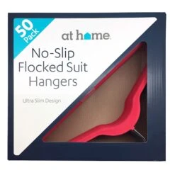50-Pack Velvet Suit Hangers, Raspberry Red -Cleaning Essentials Sales 50 pack velvet suit hangers raspberry red 1