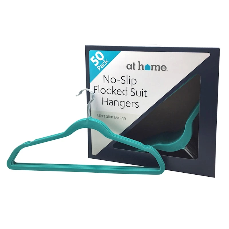 50-Pack Velvet Suit Hangers, Turkish Blue 6 50-Pack Velvet Suit Hangers, Turkish Blue - Image 4