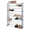 50-Pair Shoe Rack, Grey -Cleaning Essentials Sales 50 pair shoe rack grey