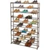 50-Pair Standing Shoe Rack, Bronze 2 50-Pair Standing Shoe Rack, Bronze -Cleaning Essentials Sales 50 pair standing shoe rack bronze