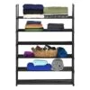 6-Tier Metal Shoe Rack Black