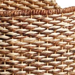Bacburi Round Woven Abaca Storage Basket, Large 5 Bacburi Round Woven Abaca Storage Basket, Large -Cleaning Essentials Sales bacburi round woven abaca storage basket large 1
