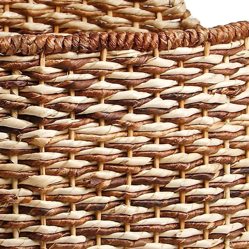 Bacburi Round Woven Abaca Storage Basket, Large 4 Bacburi Round Woven Abaca Storage Basket, Large - Image 2