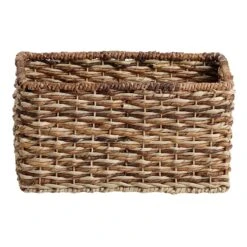 Bacburi Woven Abaca Rectangle Shelf Tote, Large 5 Bacburi Woven Abaca Rectangle Shelf Tote, Large -Cleaning Essentials Sales bacburi woven abaca rectangle shelf tote large 1
